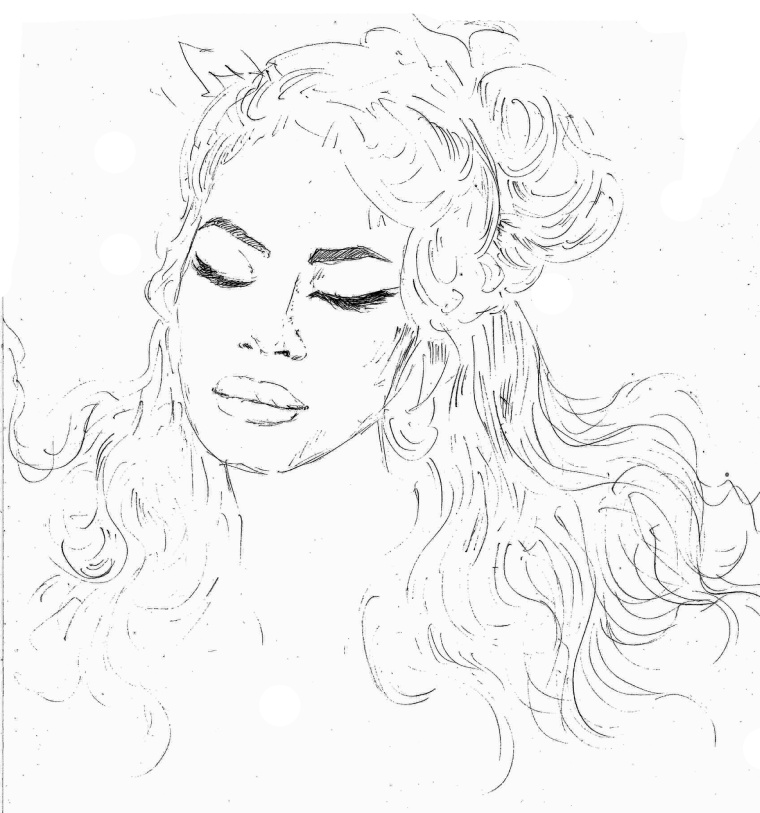 Study for Beyonce mermaid tattoo
